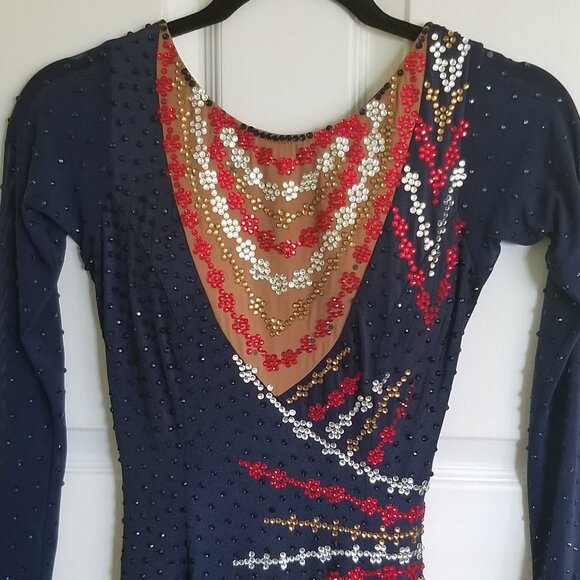Latin dance competition dress, size S - Picture 1 of 13
